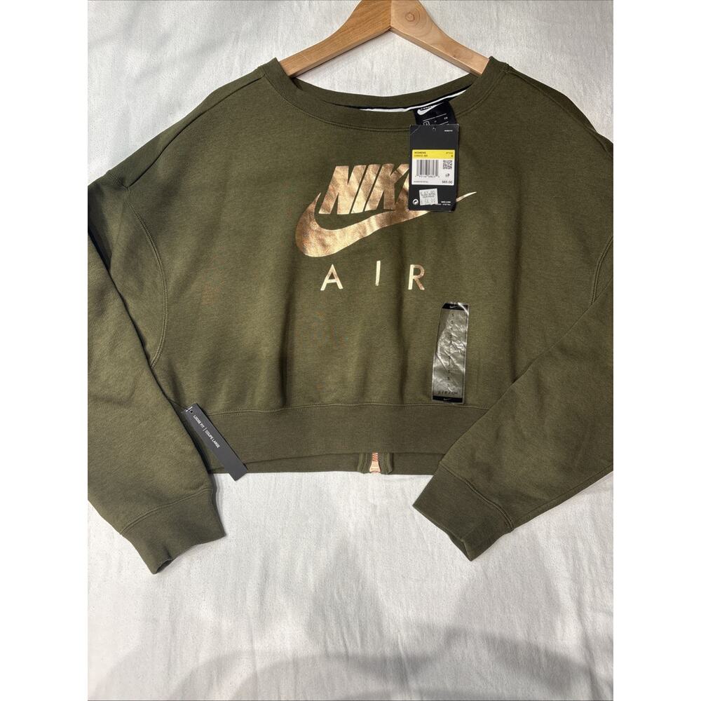 Nike Women’s Olive Green Air Cropped Sweatshirt